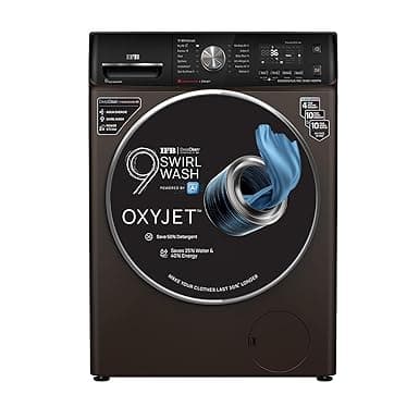 IFB 10 Kg 5 Star AI Eco Inverter Fully Automatic Front Load Washing Machines with Wifi (Executive Plus MXC 1014, 2023 Model, Mocha, Oxyjet™ 9 Swirl Wash, 4 Years Comprehensive Warranty)